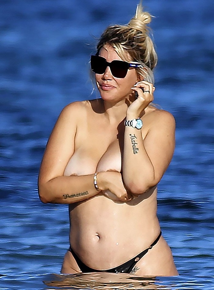 Wanda Nara y su descuido en las playas de Ibiza