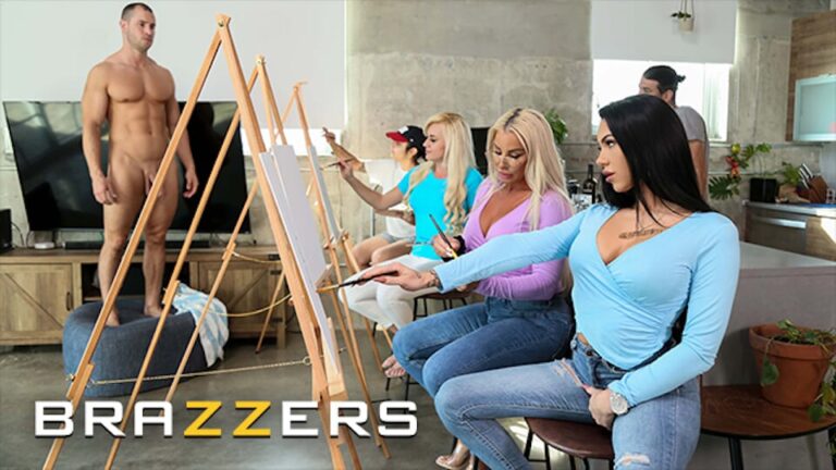 Robbin Banx y MJ Fresh están a asistir a una clase de sorbo y pintura, pero no pueden apartar sus ojos de la polla de la modelo – brazzers